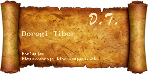 Dorogi Tibor névjegykártya